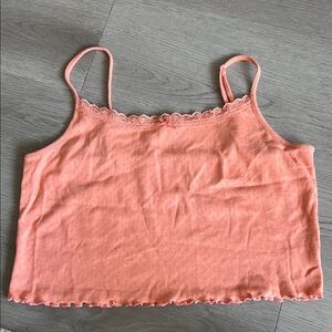 American Eagle Outfitters Orange Pink Sleeveless Crop Camisole